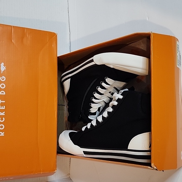 Rocket Dog Hi Top Zipper Side Sneakers NWB Size 7 - Picture 8 of 12